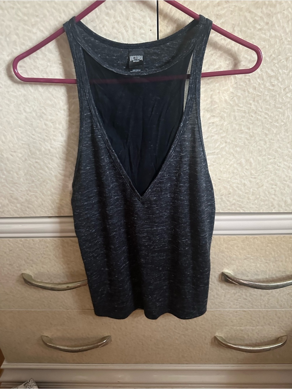 Victoria's Secret Dark Heather Gray V-Neck Tank